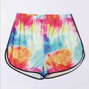 Tie Dye Cotton Shorts